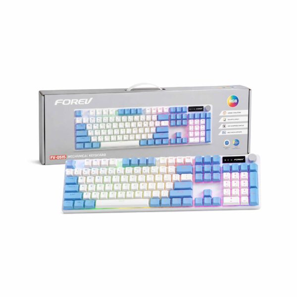 Forev FV-Q515 Gaming Mechanical Keyboard with RGB Lighting (1) Forev FV-Q515 Gaming Mechanical Keyboard with RGB Lighting (1)